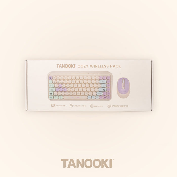 EAN 8436563094552 - TANOOKI TNK4001 teclado Ratón incluido Hogar USB + Bluetooth QWERTY Inglés, Español Crema de color imagen 3