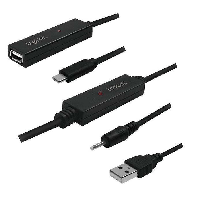 EAN 4052792050325 - LogiLink UA0327 cable USB USB 2.0 30 m USB A USB C Negro imagen 1