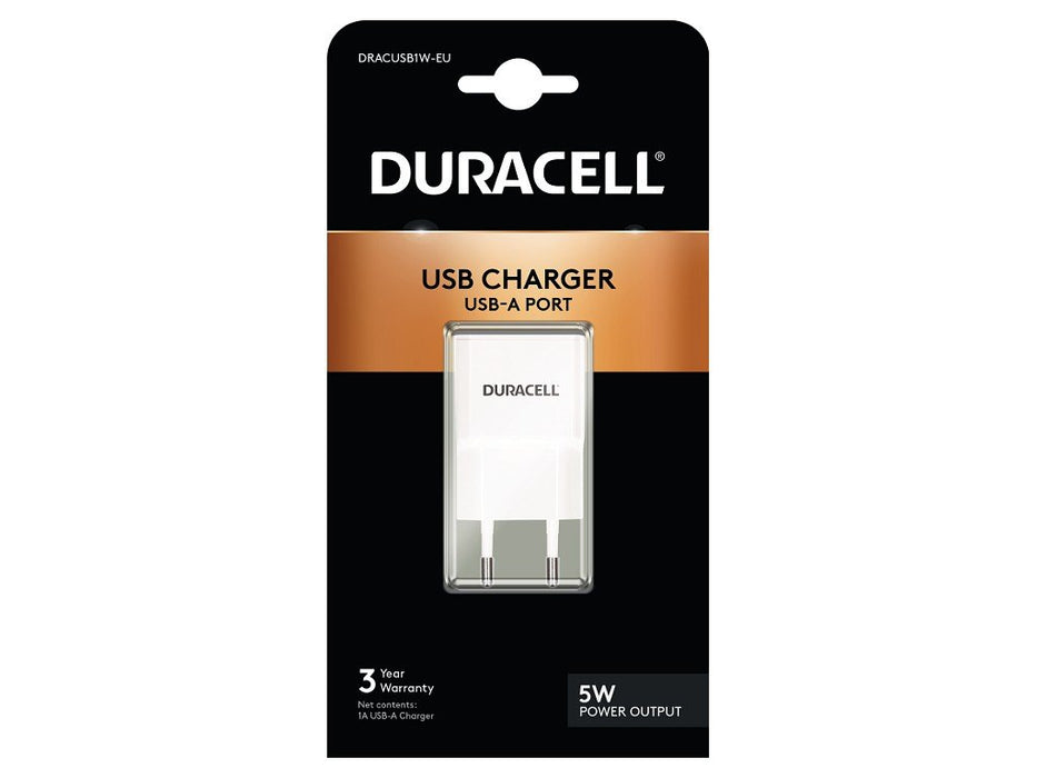 EAN 5055190170571 - Duracell DRACUSB1W-EU cargador de dispositivo móvil Smartphone Blanco Corriente alterna Interior imagen 1