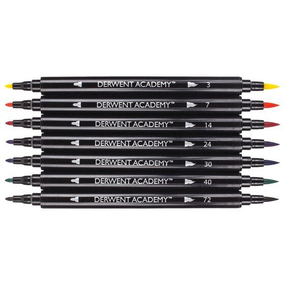 EAN 0043100982067 - Derwent Academy marcador 8 pieza(s) Punta de pincel Multicolor imagen 3