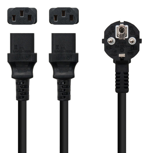EAN 8433281015302 - Nanocable 10.22.0100-L300 cable de transmisión CEE7/7 Acoplador C13 2 x imagen 2
