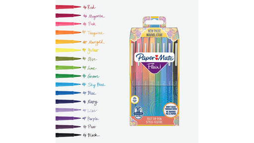 EAN 3501170977453 - Papermate Flair rotulador Medio Multicolor 16 pieza(s) imagen 2