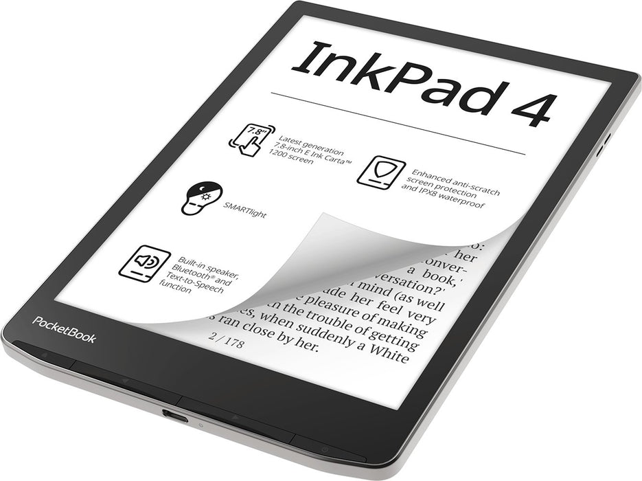 EAN 4029164134242 - PocketBook InkPad 4 lectore de e-book Pantalla táctil 32 GB Wifi Plata imagen 3