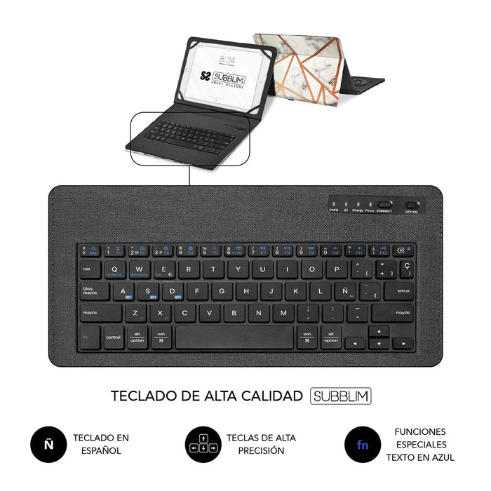 EAN 8436586742423 - SUBBLIM SUBKT5-BTTW10 teclado para móvil QWERTY Español Bluetooth Multicolor imagen 5
