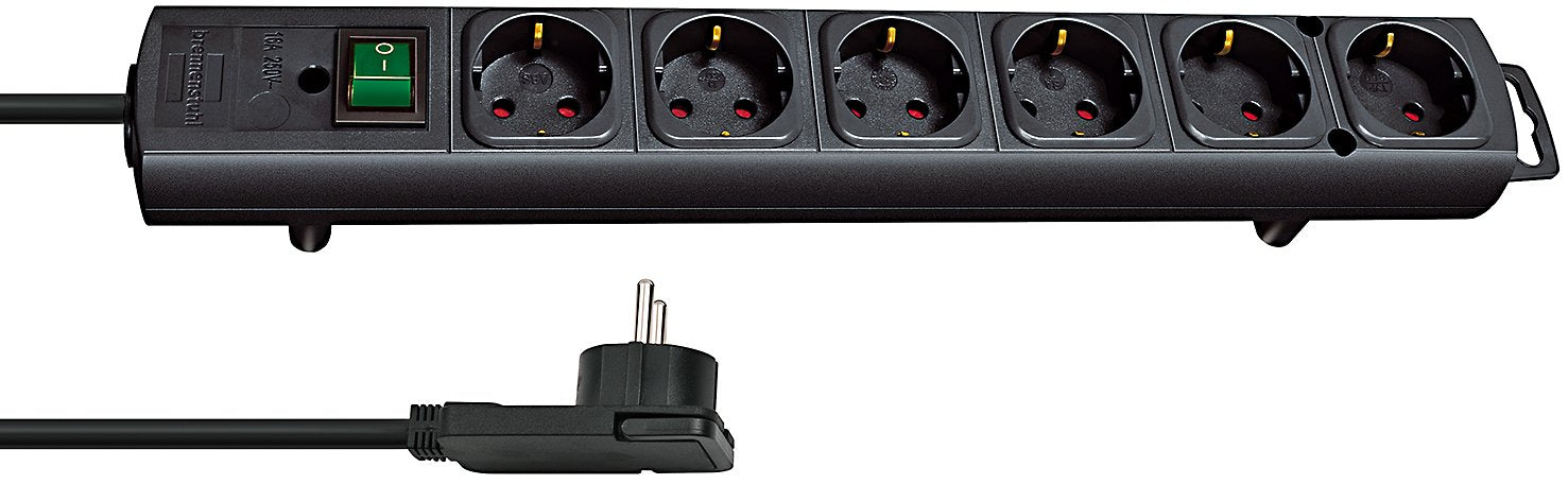 EAN 4007123641086 - Brennenstuhl 1153300100 base múltiple 2 m 6 salidas AC Interior Negro imagen 1