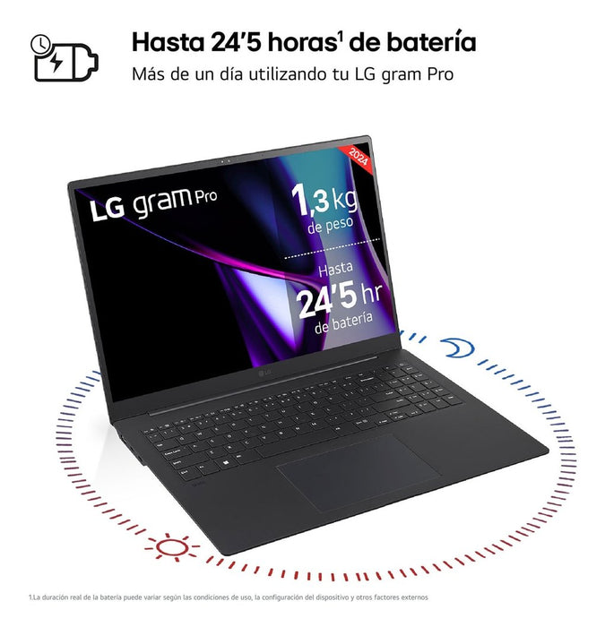 EAN 8806096298121 - LG Gram Pro 16Z90SP Intel Core Ultra 7 155H Portátil 40,6 cm (16") WQXGA+ 32 GB LPDDR5-SDRAM 1 TB SSD Wi- imagen 7