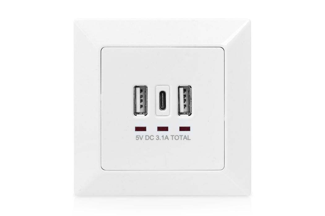 EAN 4016032459842 - Digitus DA-70618 toma de corriente 2 x USB A + 1 x USB C Blanco imagen 4