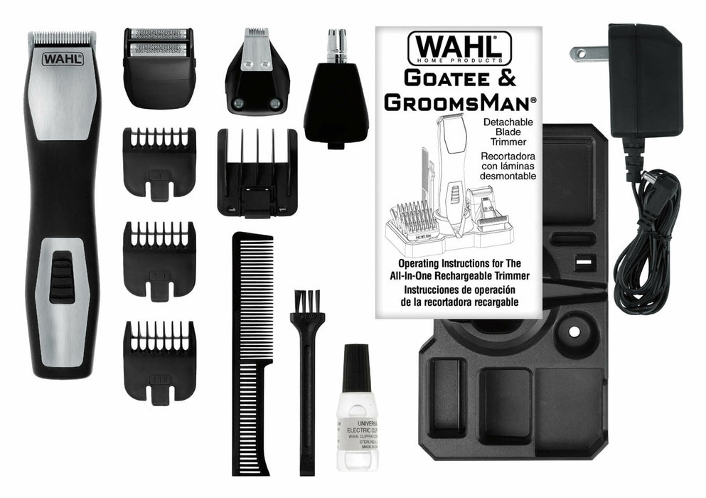 EAN 4015110007517 - Wahl GroomsMan Pro Batería Negro, Acero inoxidable imagen 3