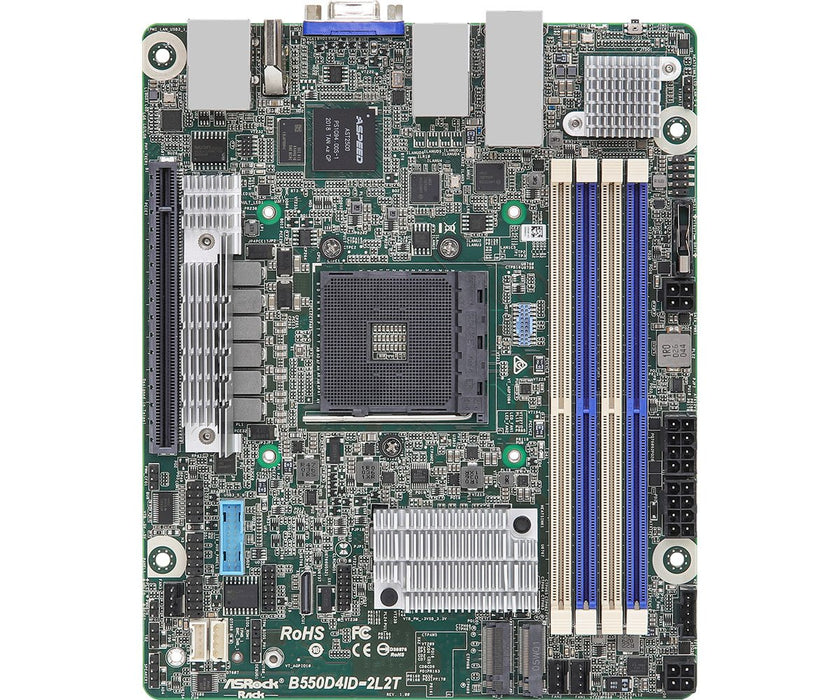 EAN 4710483935442 - Asrock B550D4ID-2L2T placa base AMD B550 Zócalo AM4 mini ITX imagen 1