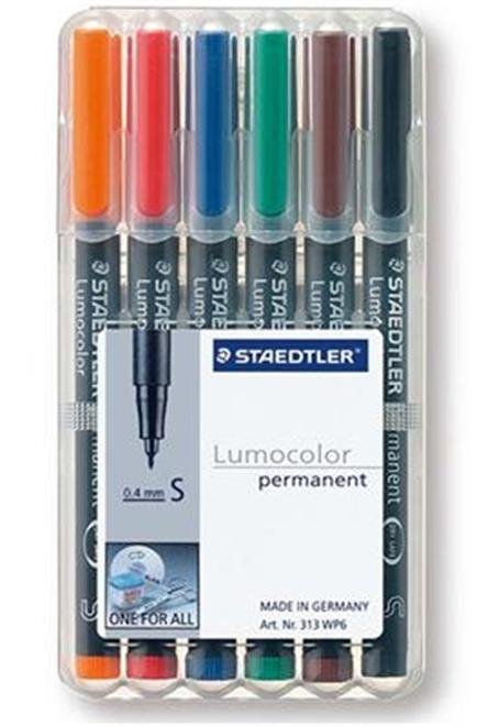 EAN 4007817308493 - Staedtler 313 WP6 marcador permanente Negro, Azul, Marrón, Verde, Naranja, Rojo 6 pieza(s) imagen 1