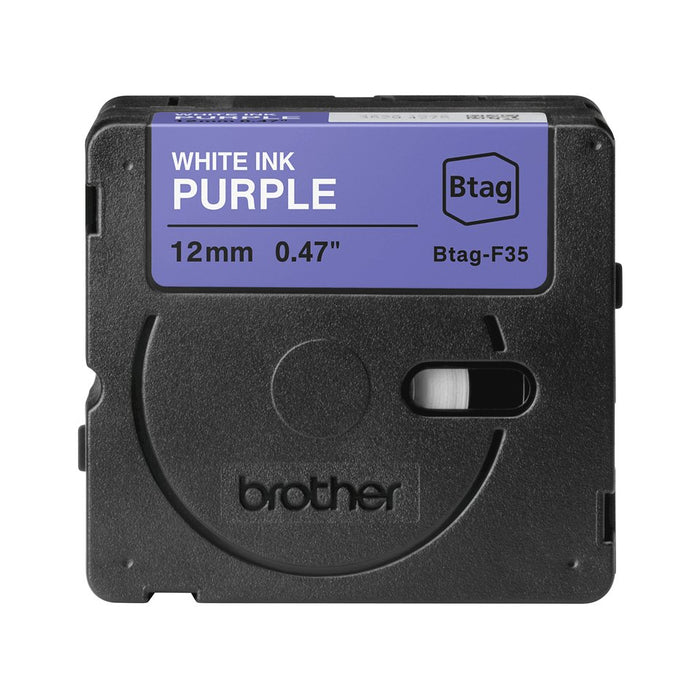 EAN 4977766836296 - Brother BTAG-F35 cinta para impresora de etiquetas Blanco sobre morado imagen 2