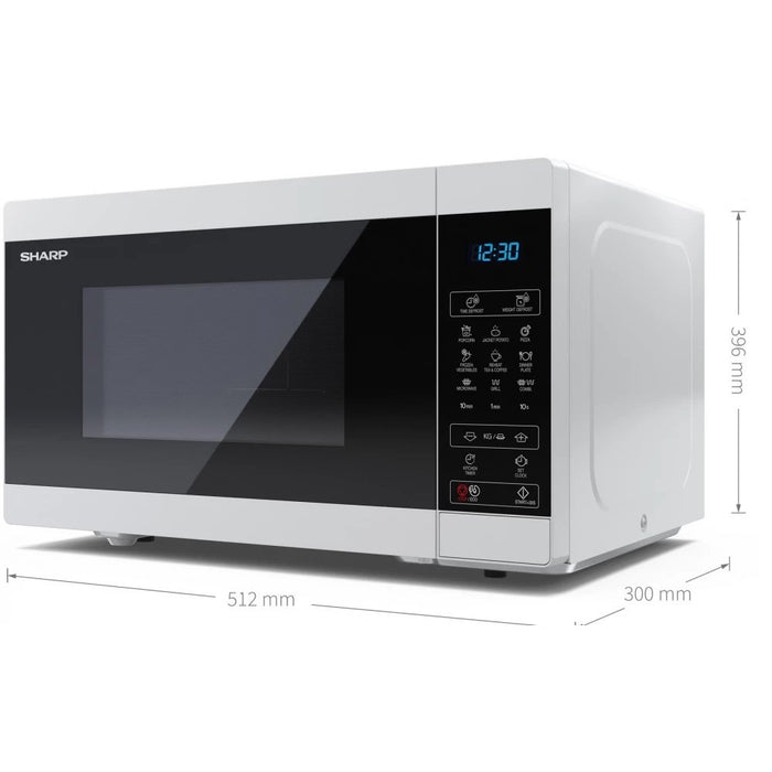 EAN 4974019192987 - Sharp YC-MG81E-W microondas Negro, Blanco Microondas con grill Encimera 28 L 900 W imagen 3