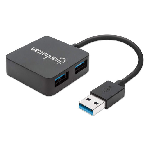 EAN 0766623162296 - Manhattan 162296 hub de interfaz USB 3.2 Gen 1 (3.1 Gen 1) Type-A 5000 Mbit/s Negro imagen 1