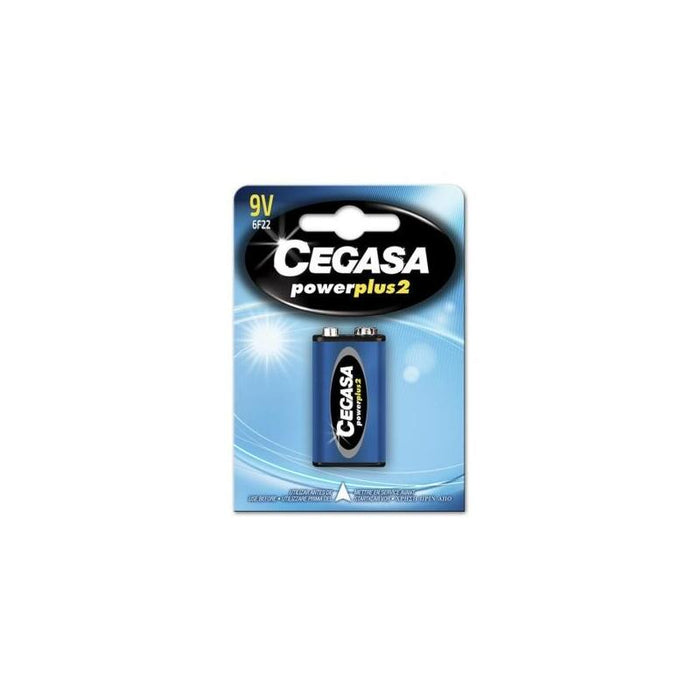 Cegasa Power Plus 2 Pack De 1 Pila 6f22 9v - Pila Salina Para Aparatos De Bajo Consumo