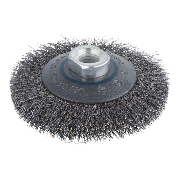 Cepillo Cónico De Alambre De Acero, Rosca M14, Ø100 X 15 Mm