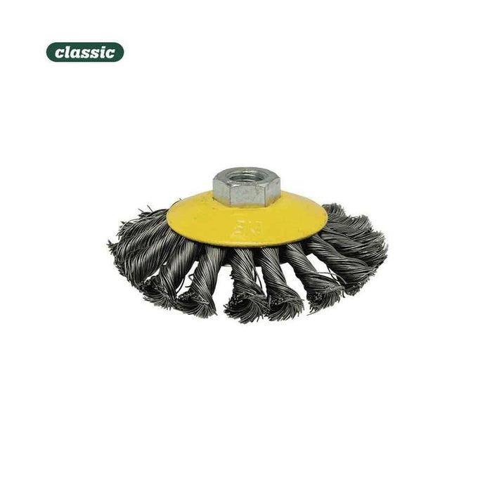 Cepillo Conico De Alambre Trenzado 100mm Fhr100 Mota