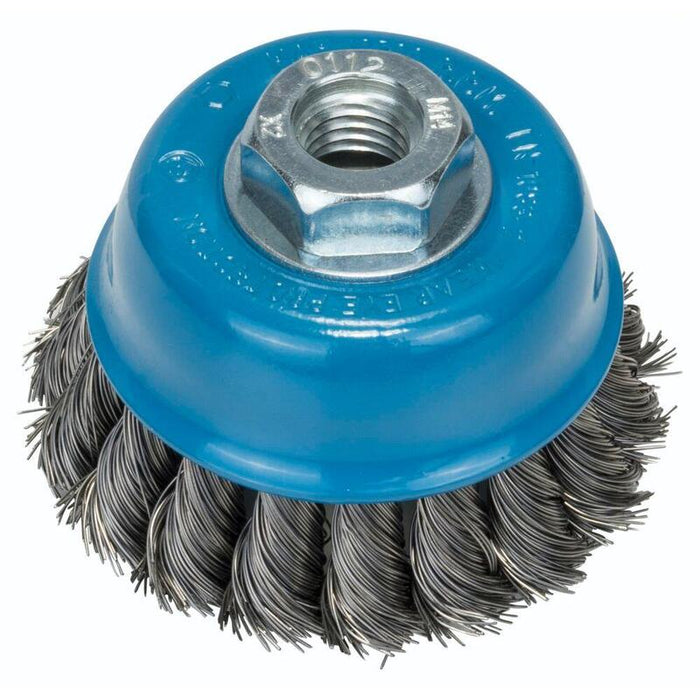 Cepillo De Copa Bosch Professional Heavy For Metal, Ø 75 Mm, Alambre De Acero Trenzado De 0,35 Mm, M14, Para Amoladoras Angulares