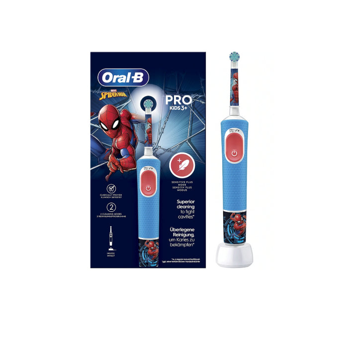 Cepillo De Dientes Eléctrico Oral-B Vitality Pro Kids Spiderman, Azul