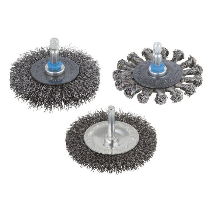 Cepillo De Disco De Alambre De Acero Vást. Hexagonal Ø100x10mm 2102000 Wolfcraft