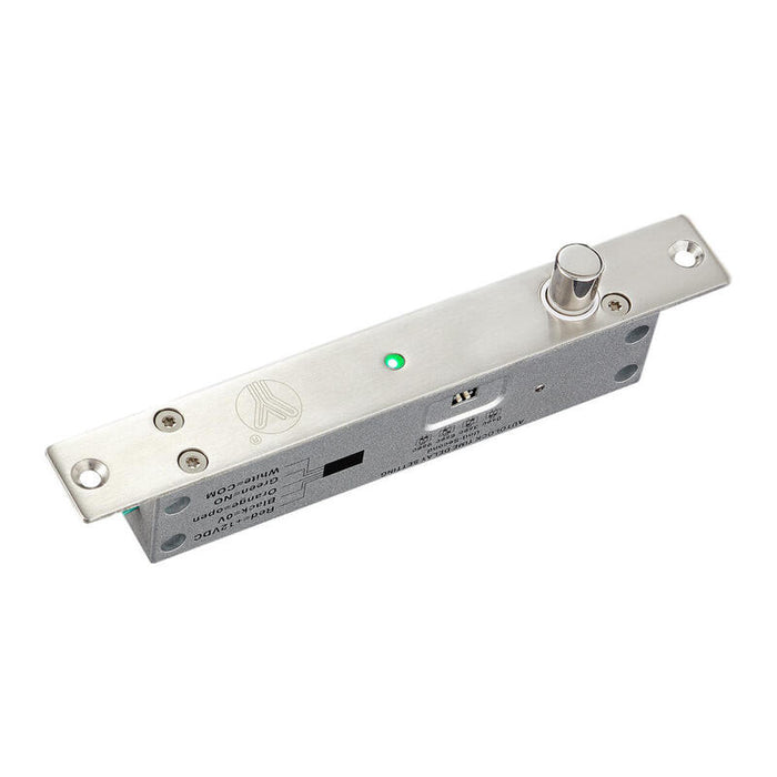 Cerradura Electromagnética Para Puerta. Con Cierre Tipo "Bulón" Retención 1000kg. Acero Inoxidable