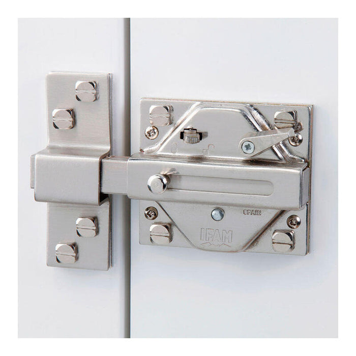 Cerrojo Cs88sc M50. Acabado Cromo Satinado. Cilindro 50mm. Con 5 Llaves De Seguridad. Ifam