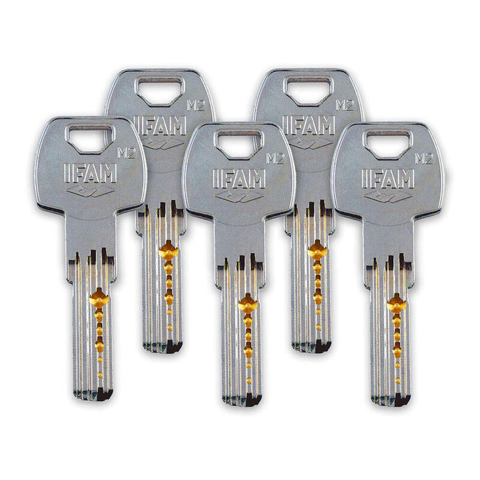 Cerrojo Cs88sc M50. Acabado Cromo Satinado. Cilindro 50mm. Con 5 Llaves De Seguridad. Ifam