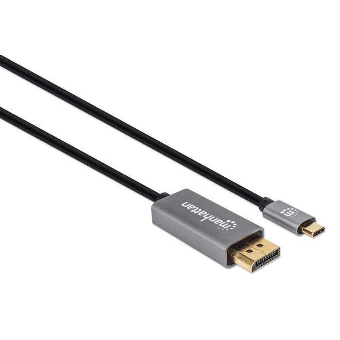 EAN 0766623354844 - Manhattan 354844 adaptador de cable de vídeo 2 m USB Tipo C Negro, Plata imagen 2