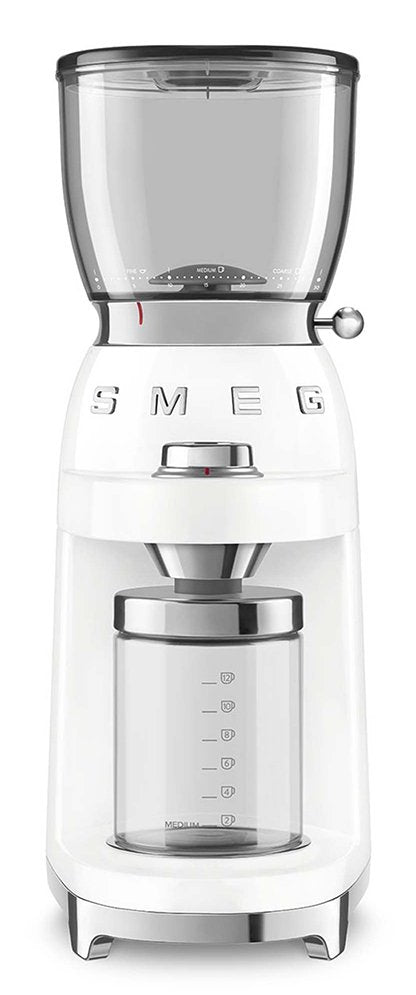 EAN 8017709318017 - Smeg CGF11WHEU molinillo de café 150 W Transparente, Blanco imagen 1