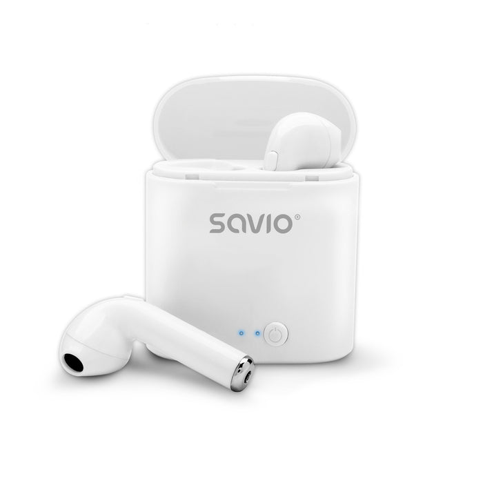EAN 5901986044833 - Savio TWS-01 Białe Auriculares Inalámbrico Dentro de oído Llamadas/Música/Deporte/Uso diario Bluetooth Bl imagen 5