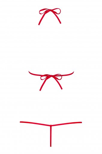 EAN 5900308553565 - Obsessive Luiza Body Rojo Elastano, Poliamida imagen 2