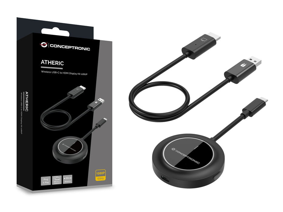 EAN 4015867242841 - Conceptronic ATHERIC01B adaptador de pantalla inalámbrico HDMI/USB Full HD Mochila imagen 5