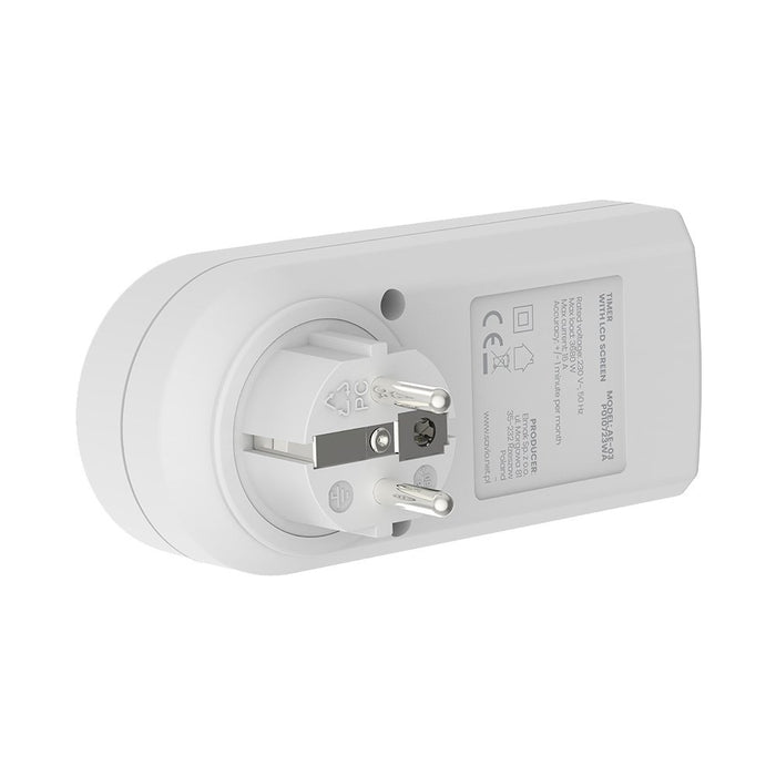 EAN 5901986048213 - Savio AE-03 contador eléctrico Blanco Programador eléctrico diario/semanal imagen 5