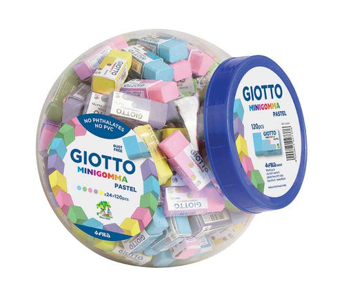 EAN 8000825027376 - Giotto Pastel goma Elastómero termoplástico (TPE) Verde, Amarillo, Azul, Rosa, Violeta 120 pieza(s) imagen 1