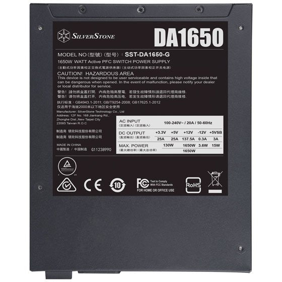 EAN 4710007229897 - Silverstone DA1650 unidad de fuente de alimentación 1650 W 20-pin ATX 2U Negro imagen 3
