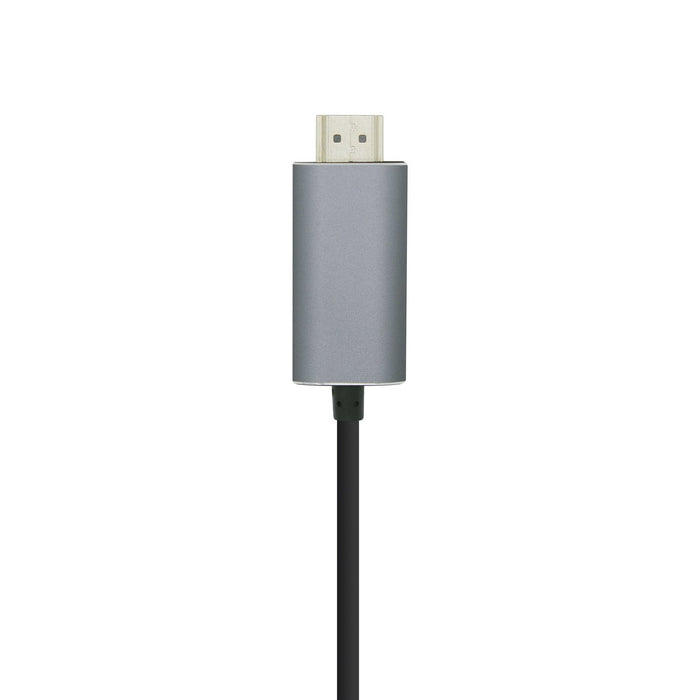 EAN 8436574704327 - AISENS A109-0393 adaptador de cable de vídeo 1,8 m HDMI tipo A (Estándar) USB Tipo C Aluminio, Negro imagen 2