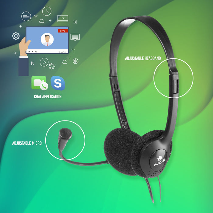 EAN 8435430618686 - NGS MS 103 PRO Auriculares Alámbrico Diadema Llamadas/Música Negro imagen 2