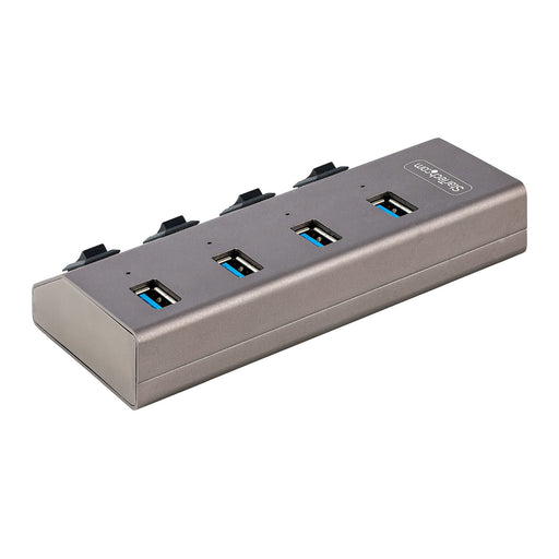 EAN 0065030895484 - StarTech.com 5G4AIBS-USB-HUB-EU hub de interfaz USB 3.2 Gen 1 (3.1 Gen 1) Type-B 5000 Mbit/s Gris imagen 2