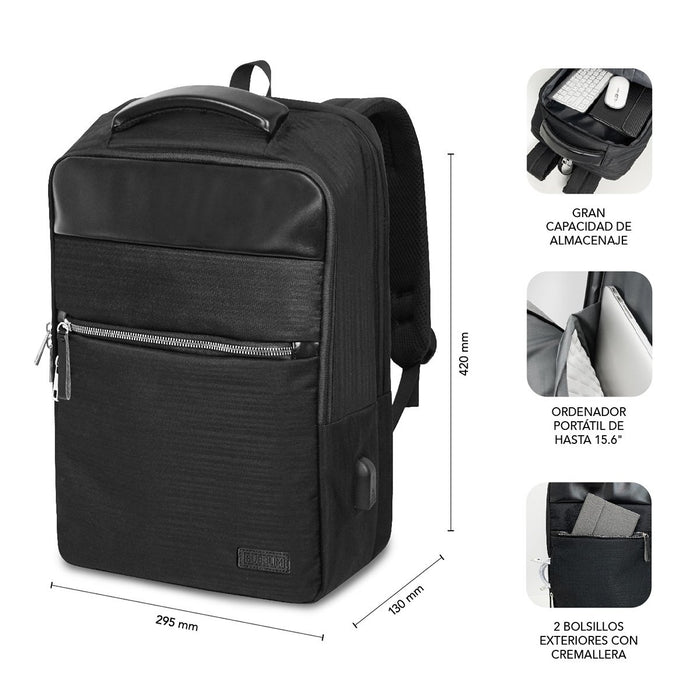 EAN 8436586742126 - SUBBLIM MOCHILA BUSINESS V2 AP 16'' NEGRO 40,6 cm (16") imagen 4