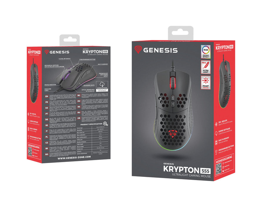 EAN 5901969432220 - GENESIS Krypton 555 ratón Juego mano derecha USB tipo A Óptico 8000 DPI imagen 11