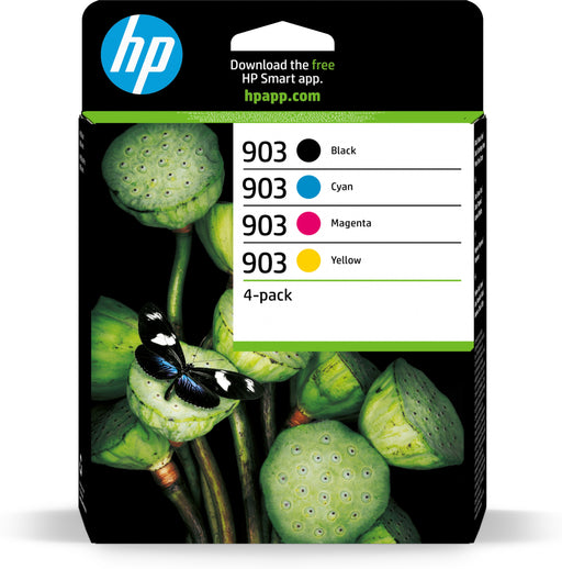 EAN 0195122352271 - HP 903 4-Pack CMYK(4) Original Ink Cartridge Combo cartucho de tinta 4 pieza(s) Rendimiento estándar Negr imagen 1