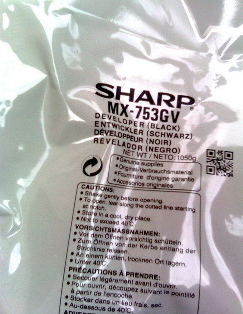 EAN 5715063698204 - Sharp MX-753GV revelador para impresora imagen 1
