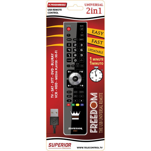 EAN 8054242080223 - Superior FREEDOM 2v1 mando a distancia RF inalámbrico DTT, DVD/Blu-ray, Centro multimedia, Media player,  imagen 2
