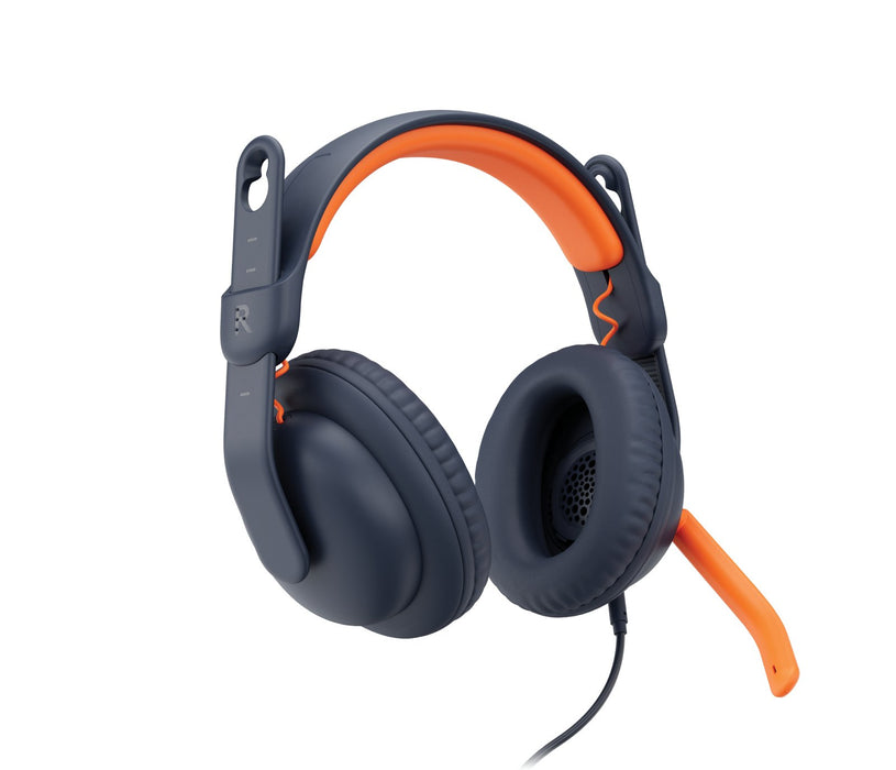 EAN 0097855190703 - Logitech 981-001383 auricular y casco Auriculares Alámbrico Diadema Educación USB Tipo C Azul, Naranja imagen 1