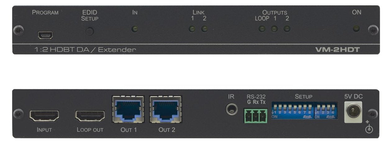 EAN 7291063084707 - Kramer Electronics VM-2HDT Transmisor de señales AV Negro imagen 2