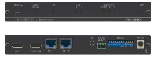 EAN 7291063084707 - Kramer Electronics VM-2HDT Transmisor de señales AV Negro imagen 2