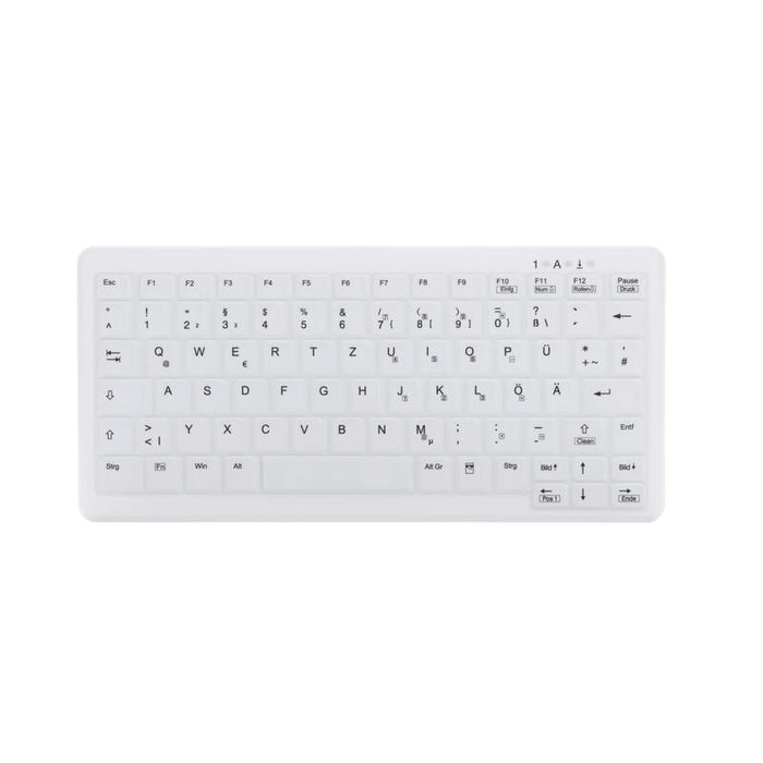 Cherry Ak-C4110 Teclado (Aleman) Higiénico Inalámbrico Desinfectable En Diseño De Cuaderno Blanco