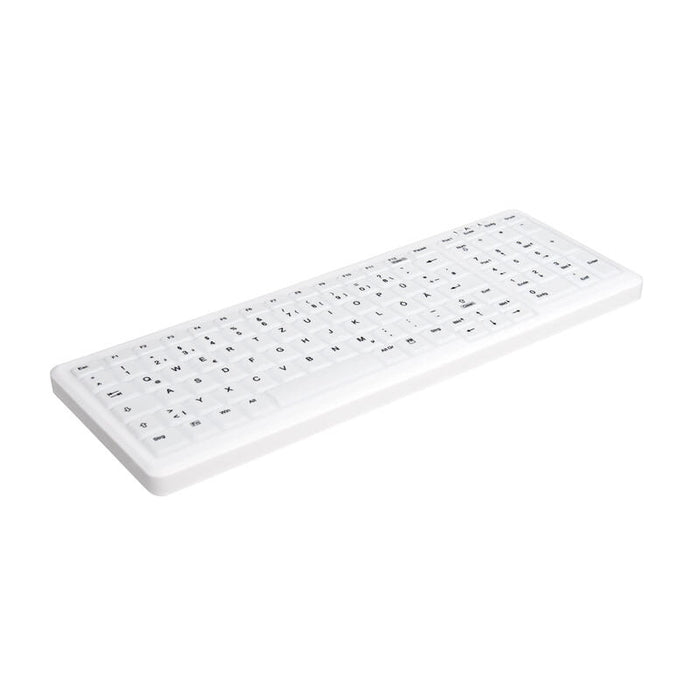 Cherry Ak-C7000 Teclado (Aleman) Higiénico Desinfectable Con Campo Numérico Blanco