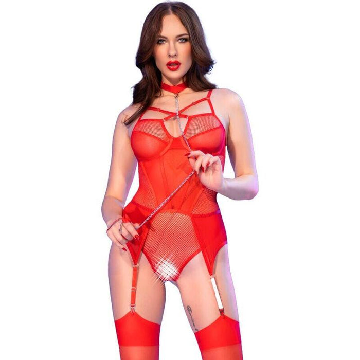 Chilirose - Cr 4879 Body Crotchless Rojo L