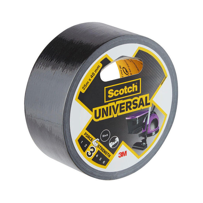 Cinta Americana Universal 3; 25 M X 48 Mm, Negra