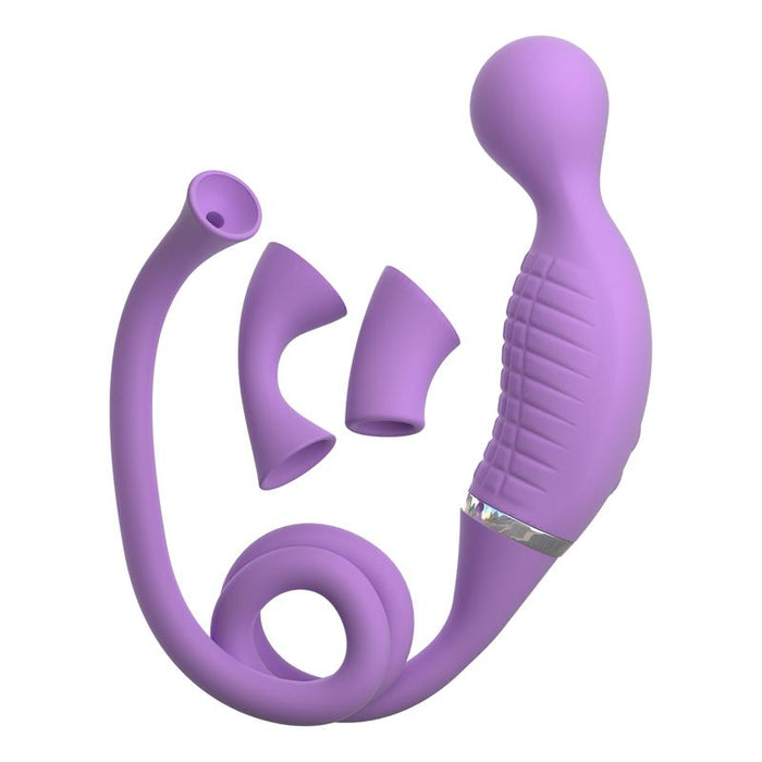 Vibrador Y Succionados Silicona Usb Climax-Her